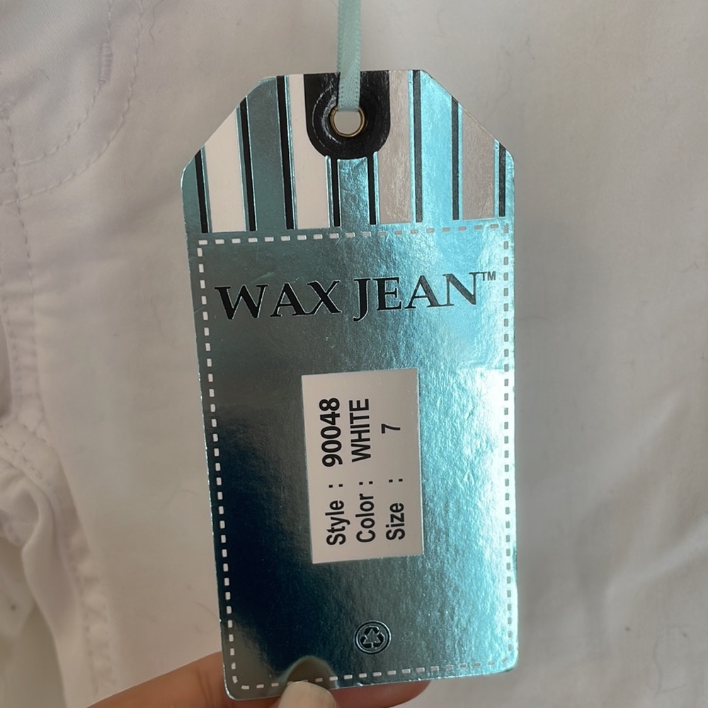Size 7 long white wax jeans - Picture 4 of 4